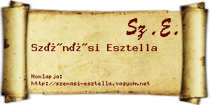 Szénási Esztella névjegykártya